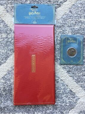 NWT Universal Studios Harry Potter Hogsmeade Spell Marker Map w/Incendio Marker